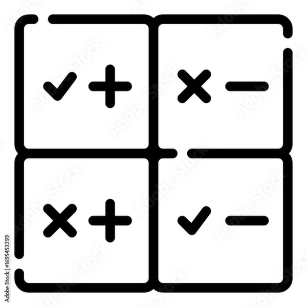 Obraz Confusion Matrix Icon