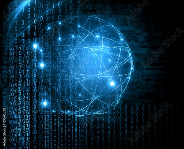 Obraz Best Internet Concept of global business.Technological background, symbols Wi-Fi, of the Internet, television, mobile and satellite communications