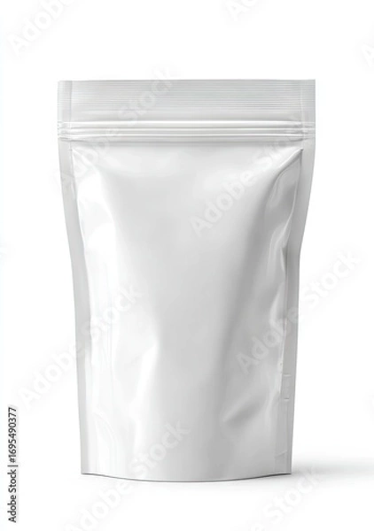 Fototapeta Blank white foil pouch (1)