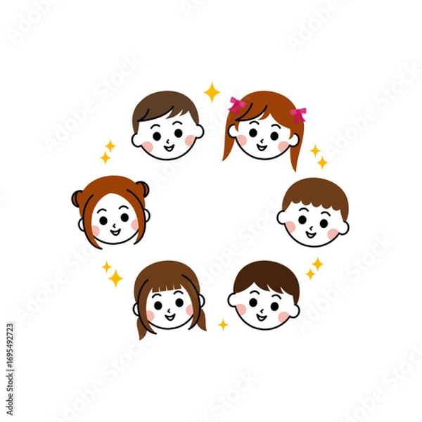 Obraz 子供たちの輪　キラキラ