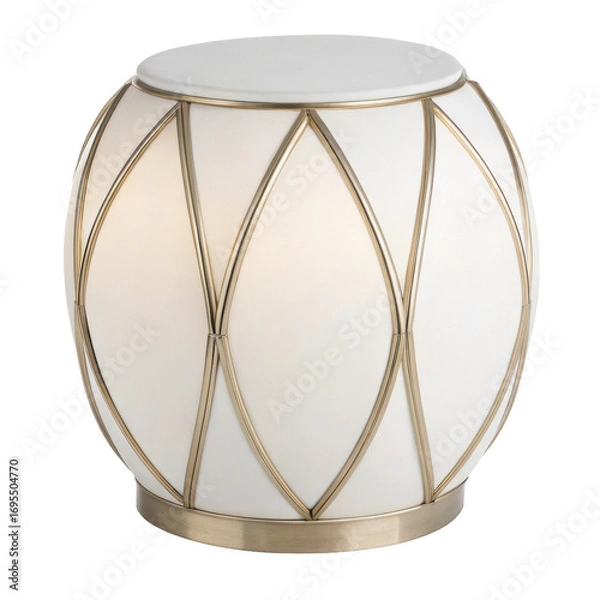 Fototapeta Sleek decorative item with clean lines and neutral tones, minimalist home accessory isolated on white background. PNG