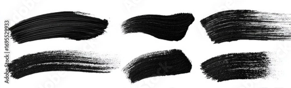 Obraz Abstract black paint strokes (5)