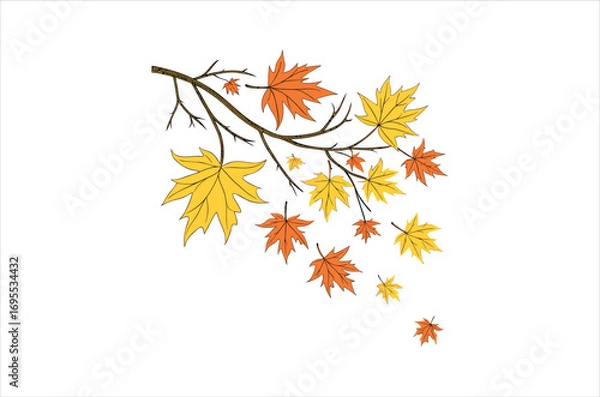 Fototapeta fall vector, icon vector illustration, fall silhouette of a fall isolated on a white background, eps, png, svg,  vector,