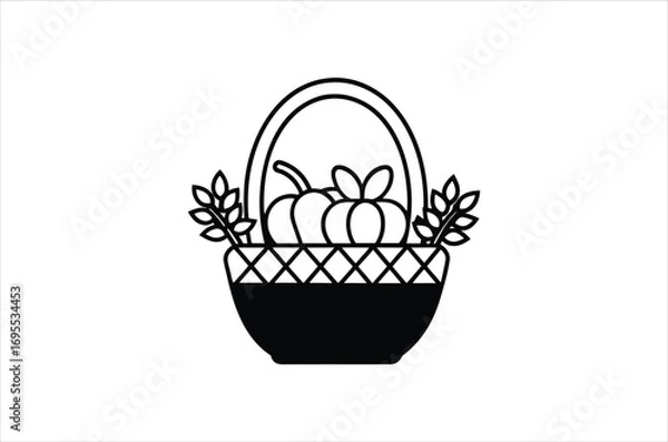 Fototapeta fall vector, icon vector illustration, fall silhouette of a fall isolated on a white background, eps, png, svg,  vector,