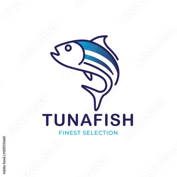 Fototapeta Tuna Fish Logo Vector Design Template