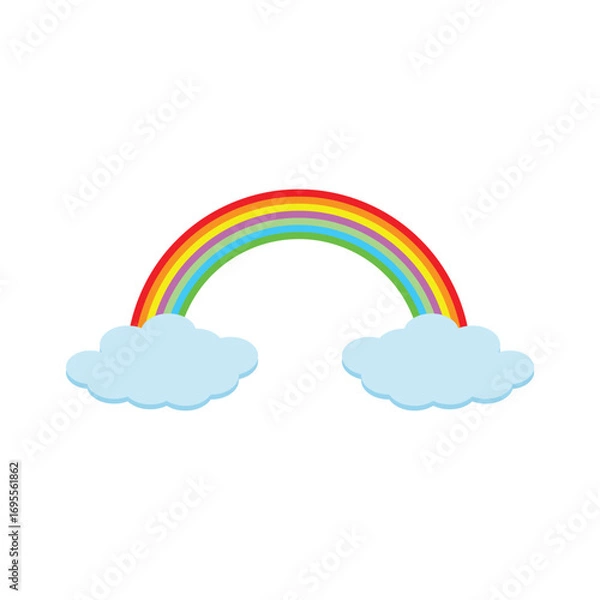 Obraz Rainbow with white clouds