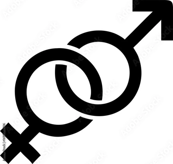 Obraz Simple flat male gender symbol icon for design and illustration