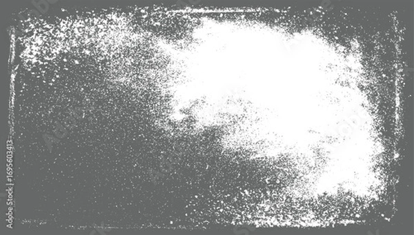 Fototapeta Grunge Border Frame Texture Overlay Rough Black and White monochrome grunge for text   Vintage abstract texture of old surface vector design on transparent background.