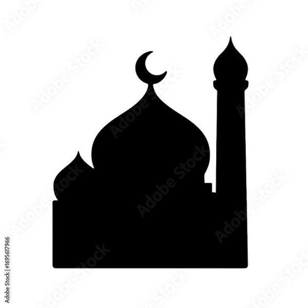 Fototapeta mosque icon.
silhouette of mosque icon.
Vector illustration of mosque icon.