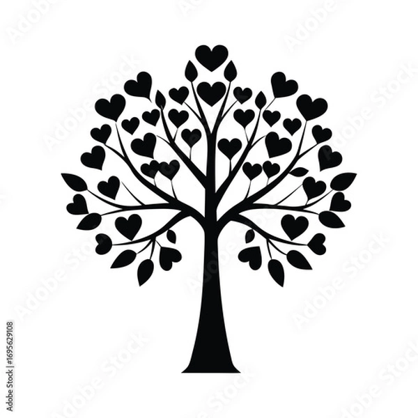 Obraz vector tree silhouette