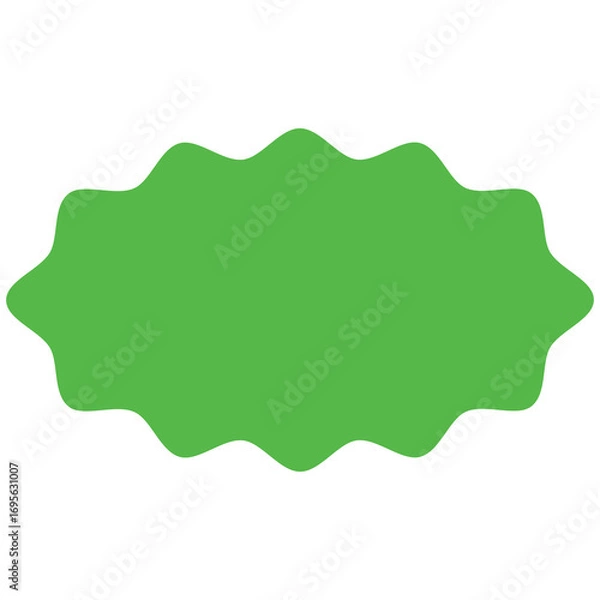 Obraz Green Wavy Decorative Label
