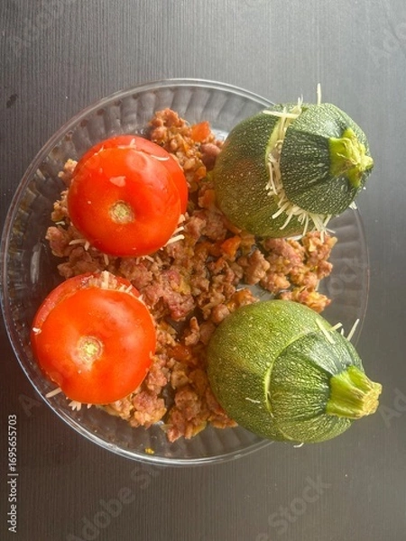 Fototapeta courgettes farcis