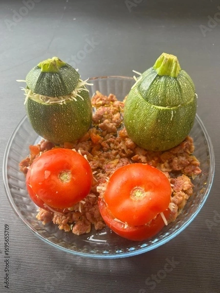 Fototapeta courgettes farcis