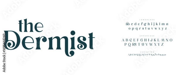 Fototapeta Modern minimal abstract alphabet fonts. Typography technology, electronic, movie, digital, music, future, logo creative font. vector illustration