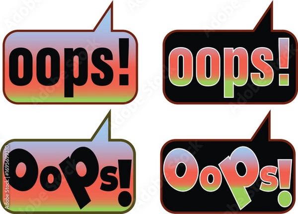 Fototapeta oops vector art design 