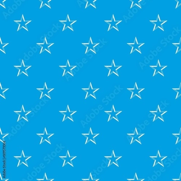 Fototapeta Star pattern seamless blue