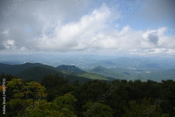 Obraz Aerial sky and mountains view