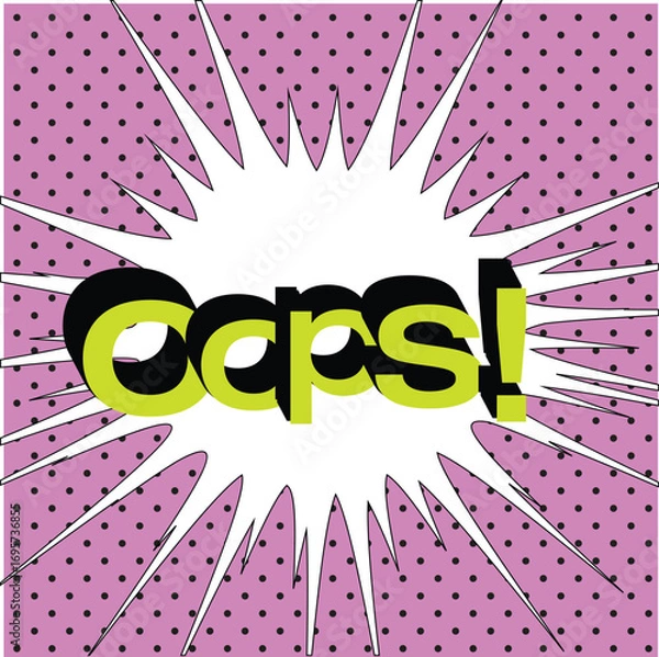 Fototapeta oops vector art design 