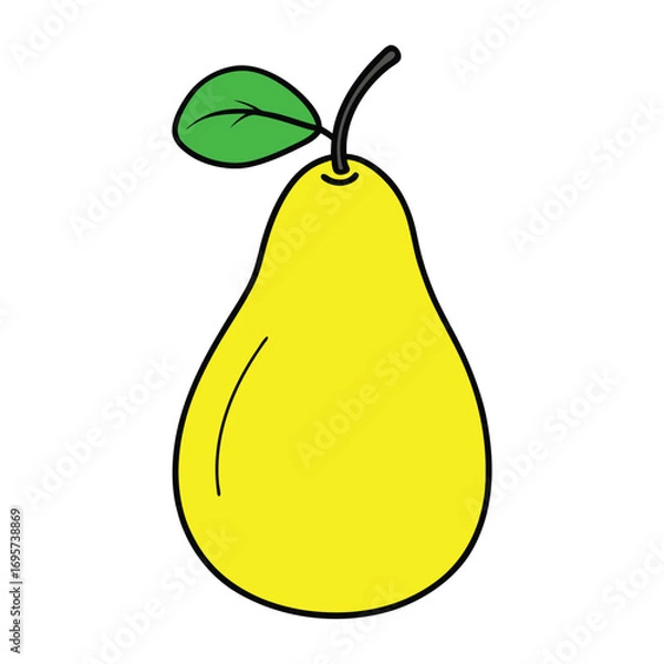 Obraz Cute Yellow Pear Illustration