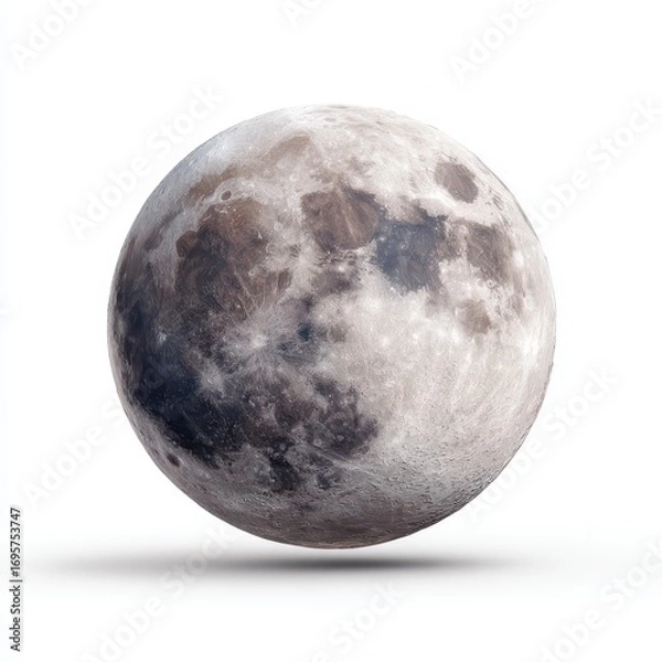 Fototapeta Detailed Close-Up of the Moon's Surface with Craters and Texture