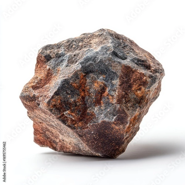 Fototapeta Natural rugged rock specimen with rich texture and color variations