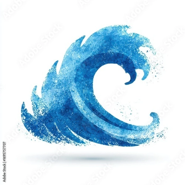 Fototapeta Abstract Watercolor Wave Design for Artistic Backgrounds and Projects
