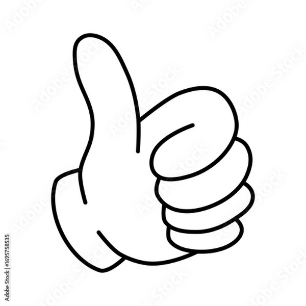 Fototapeta ハンドサイン：グッド、いいねのアイコンイラスト003