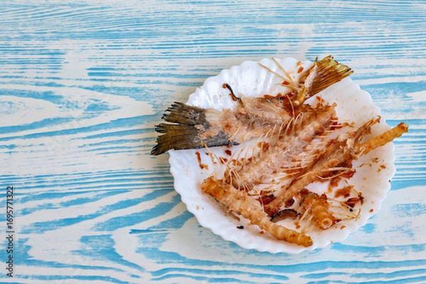 Fototapeta This is an image of a plate with what appears to be a seafood dish