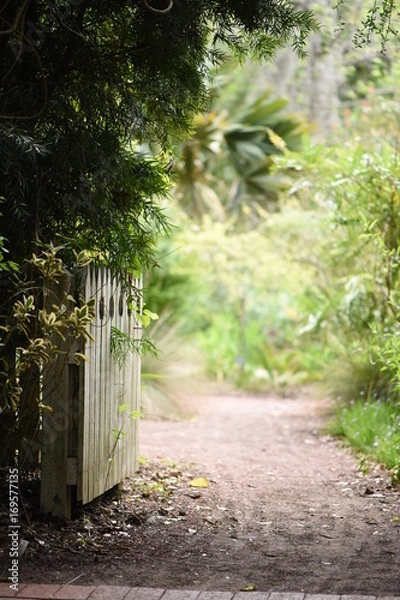Obraz opened gate leading to a path