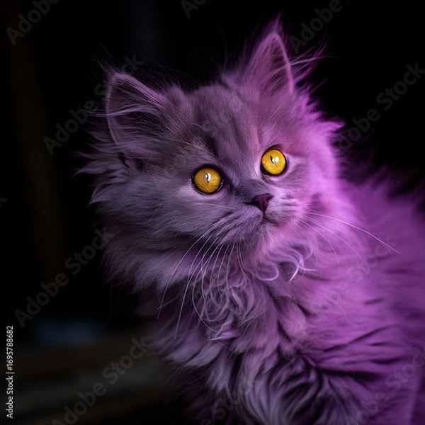 Obraz black and white cat