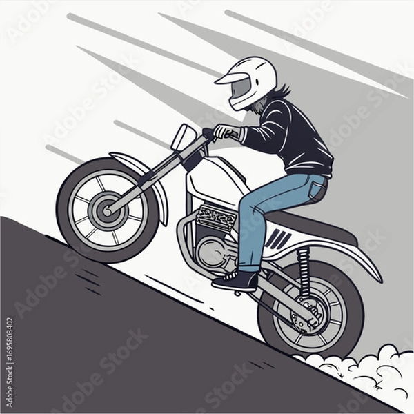 Obraz man on motorcycle