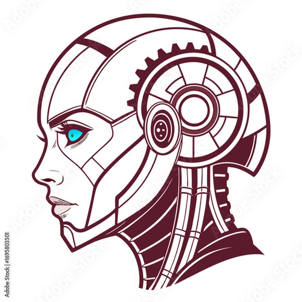 Obraz human head with brain