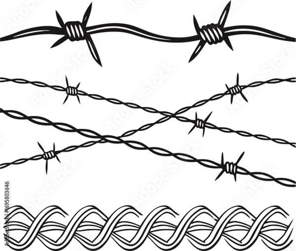 Obraz barbed wire vector