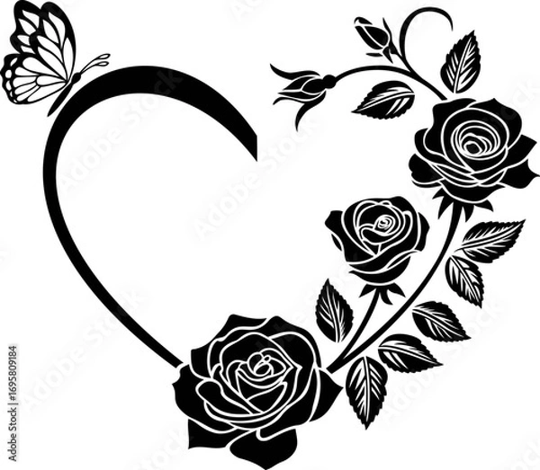 Obraz rose with a heart