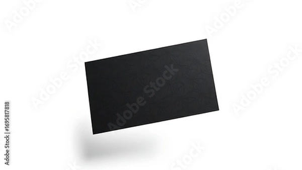 Obraz An elegant business card floating in mid-air against a clean, minimalist white background.