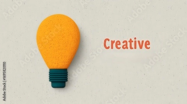 Fototapeta Creative Light Bulb Concept with Inspirational Text