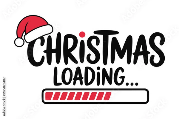 Obraz Christmas Loading Typography design Vector