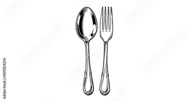 Obraz Silverware set illustration