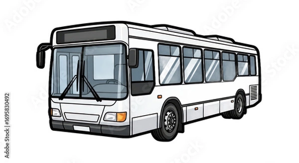 Obraz White bus illustration