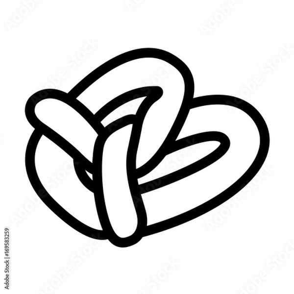 Obraz Isolated pretzel icon