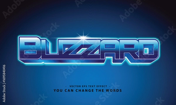 Fototapeta blizzard  design text effect illustration