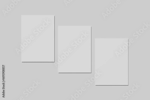 Fototapeta Blank A4 flyer for mockup - 3D Rendering