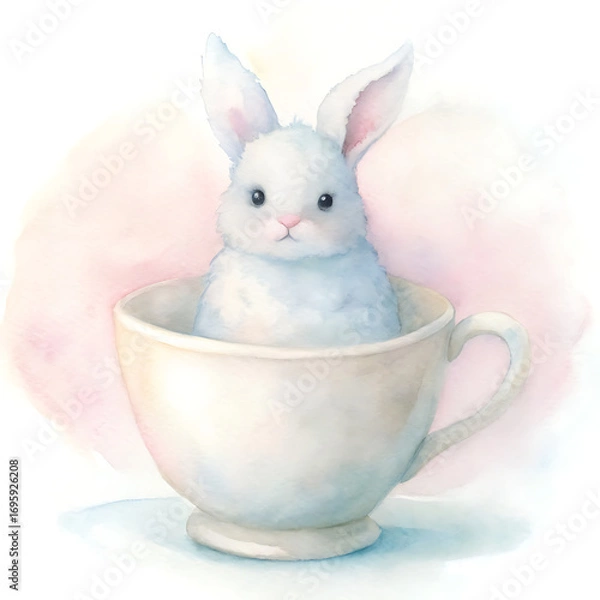 Obraz rabbit bunny with a basket