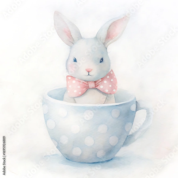 Obraz rabbit bunny with a basket