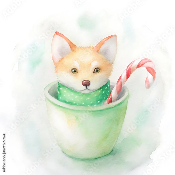 Obraz cat in a glass bowl