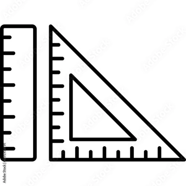 Obraz Set Square Icon