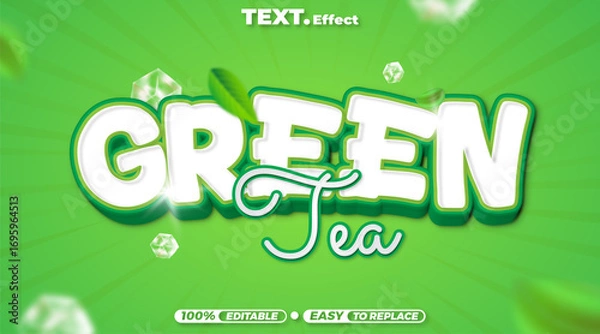 Obraz Editable 3D text effect, green fruit text style