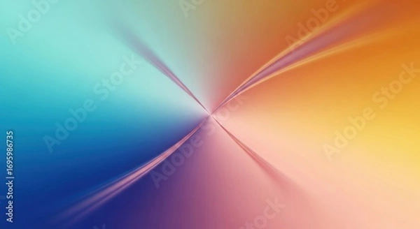 Fototapeta Vibrant radial gradient with streaking light effects and color transitions