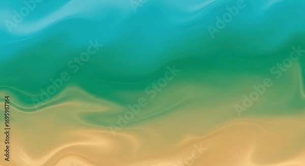 Fototapeta Abstract swirling ocean and sandy beach gradient background