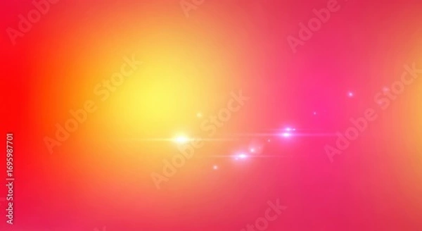 Fototapeta Vibrant gradient of warm colors with subtle lens flares and bokeh